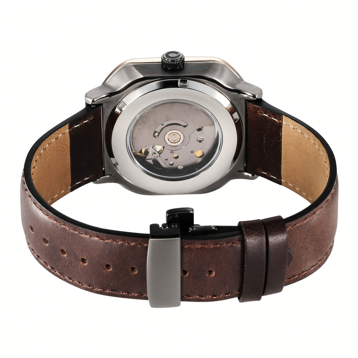 Techno Beats Anthracite Dial Automatic Leather Strap watch for Men