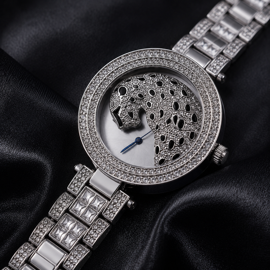 Luxury Panther Crystal Watch