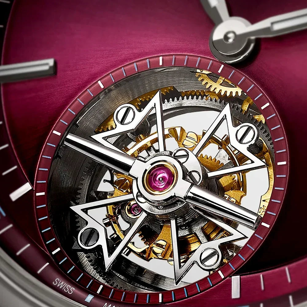 Overseas Tourbillon Burgundy Red Dial Watch