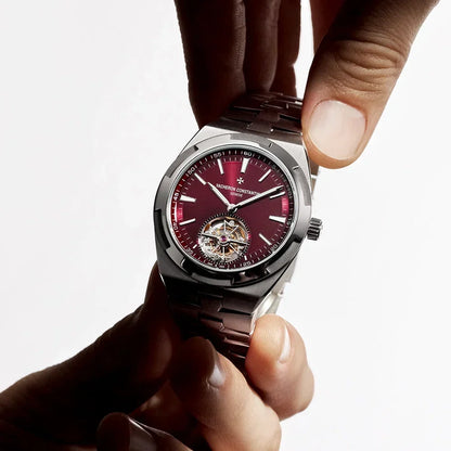 Overseas Tourbillon Burgundy Red Dial Watch