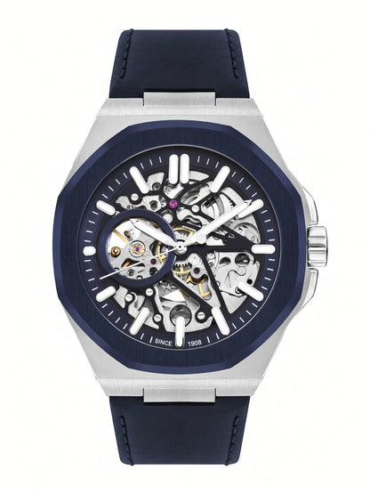 Men's Automatic Leather Strap Watch – LC07978-454